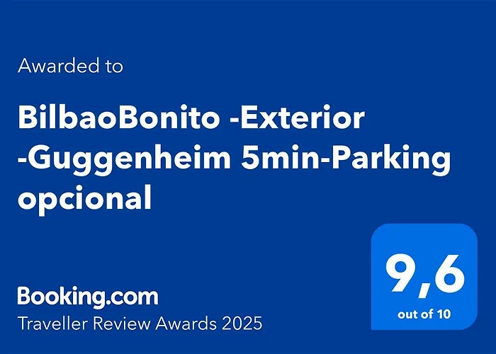 Daire Bilbaobonito 5min Guggenheim 2bth ,ext,quiet & Central, Parking